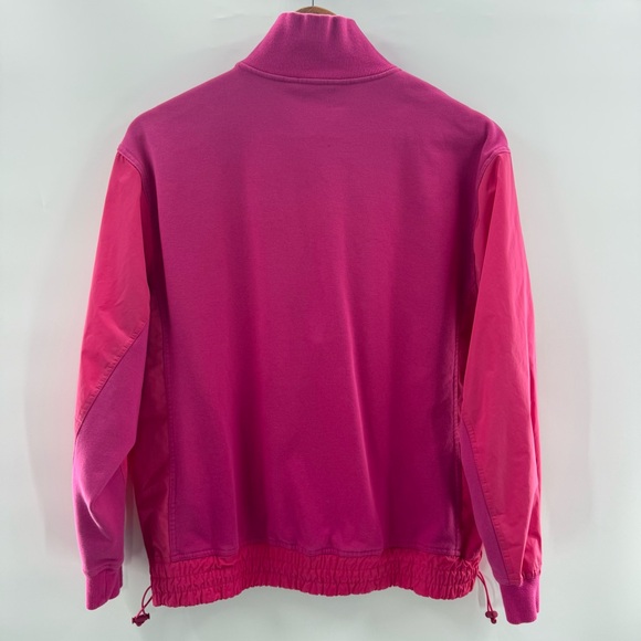 Athleta Triumph Hybrid Half Zip Sweatshirt Hot Pink Gym Size Medium - Picture 7 of 10